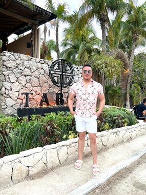 Denim & Flower Peach Floral Short-Sleeve Button-Down Shirt